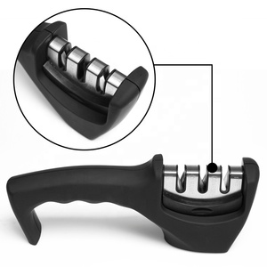 Utensili per affilare i <span class=keywords><strong>coltelli</strong></span> da cucina di vendita caldi affilacoltelli <span class=keywords><strong>professionale</strong></span> a 3 stadi manuale in acciaio inossidabile - Product Image 4