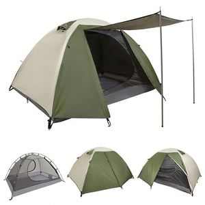 Tente de camping instantanée verte pour l'extérieur, légère, portable, en polyester, pour 2-3 personnes, automatique, pour la randonnée - Product Image 1