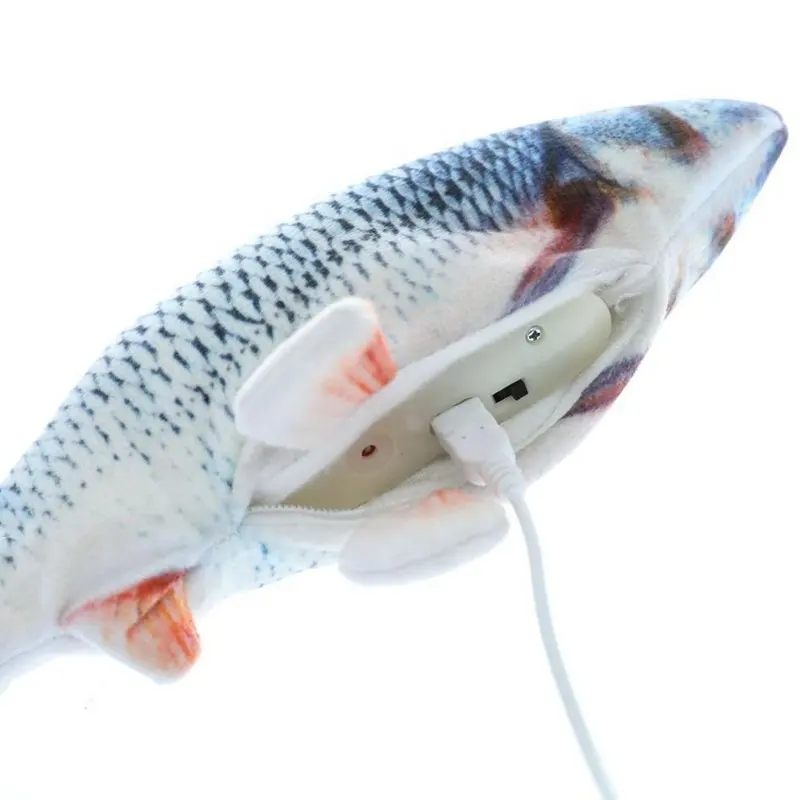 시뮬레이션 USB 전기 물고기 고양이 장난감 대화 형 이동 춤 개박하 물고기 장난감