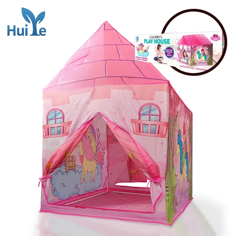 Huiye phim hoạt hình dễ thương công chúa lâu đài Lều quà tặng đồ chơi không gian nhỏ trong nhà trẻ em nhà chơi lều cô gái chơi trò chơi bên Lều đồ chơi