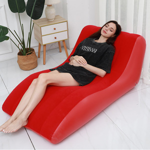 Canapé gonflable floqué moderne et épaissi, portable, pour la sieste au bureau ou en extérieur, idéal pour adultes, lit d'appoint pour appartement ou salon - Product Image 3