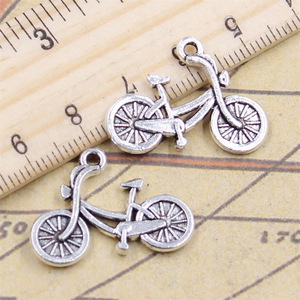 Charmes vélo vélo 26x18mm tibétain couleur argent pendentifs Antique fabrication de bijoux bricolage artisanat fait main - Product Image 2