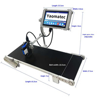Imprimante jet d'encre CIJ haute vitesse Yaomatec, machine de codage automatique en ligne pour l'emballage des aliments et des boissons