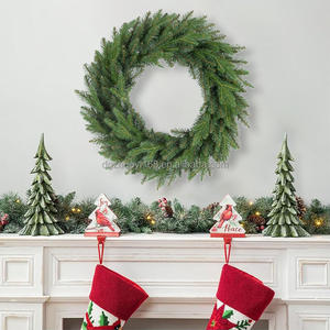 क्रिसमस की पुष्पचक्र बनाने वाले आपूर्तिकर्ताओं को 60 सेमी 50 सेमी कृत्रिम प्लास्टिक क्रिसमस सस्ते लक्ष्य आउटडोर माल्यार्पण और माला सजावट - Product Image 4