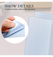 HaoRan, fabricant de pochettes transparentes pour cartes de crédit, portefeuilles en PVC, porte-cartes de crédit portables pour les voyages