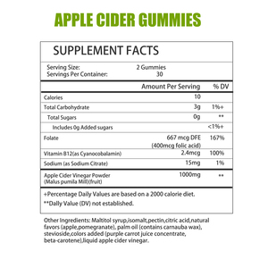 Gomitas de Vinagre de Sidra de Manzana Más Vendidas, con Vinagre de Sidra de Manzana, Favorecen la Digestión y el Metabolismo, Energizan de Forma Natural - Product Image 2