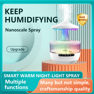 Humidificateur <span class=keywords><strong>de</strong></span> nuage <span class=keywords><strong>de</strong></span> <span class=keywords><strong>pluie</strong></span> <span class=keywords><strong>de</strong></span> champignon d'aide au sommeil <span class=keywords><strong>de</strong></span> chambre <span class=keywords><strong>de</strong></span> bébé <span class=keywords><strong>de</strong></span> lumière colorée avec des sons <span class=keywords><strong>de</strong></span> gouttelettes d'eau <span class=keywords><strong>pour</strong></span> le diffuseur d'arôme d'hôtels - Product Image 3
