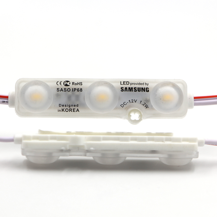 DC12V SMD 5730 LED Module Lighting IP68 Waterproof 3 LED Back Lights Mirror light Red Blue Green White Led Modules Chip