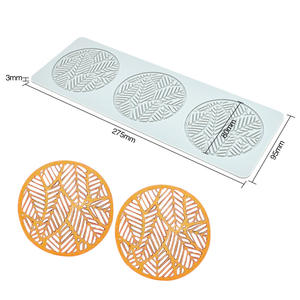Stampo in Silicone per Cucina, Stencil per Anelli a Forma di Foglia, Fondente e Croccantini di Ananas, Utensili per Pasticceria e Cucina Molecolare - Product Image 2