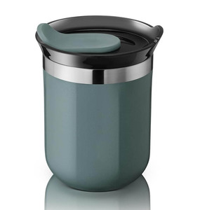 Gobelet de voyage bleu 6 floz 180ml tasse à café isolée sous vide en acier inoxydable à double paroi moderne - Product Image 1
