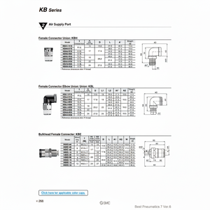 Pièces pneumatiques de module de tuyauterie de KBH2-R2S pneumatique SMC - Product Image 1