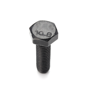 ברגי משושה וברגי אומים בעלי ראש משושה, פלדה מסגסוגת DIN 933 חוזק גבוה 10.9, ציפוי אבץ שחור, תקן RoHS, הברגה מלאה, מטריים. - Product Image 4