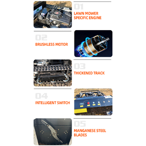 Бесплатная доставка! 100% дистанционно управляемая газонокосилка-робот на гусеничном ходу для сада, бензиновая газонокосилка-триммер для травы - Product Image 6
