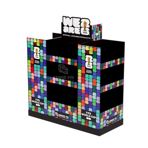 מתקני תצוגה מקרטון לפלטפורמה לגביע העולם בכדורגל <span class=keywords><strong>2026</strong></span> בהתאמה אישית, מתקני תצוגה מקרטון גלי לרצפה עם 4 צדדים לחנויות קמעונאיות של מועדוני WMT - Product Image 6