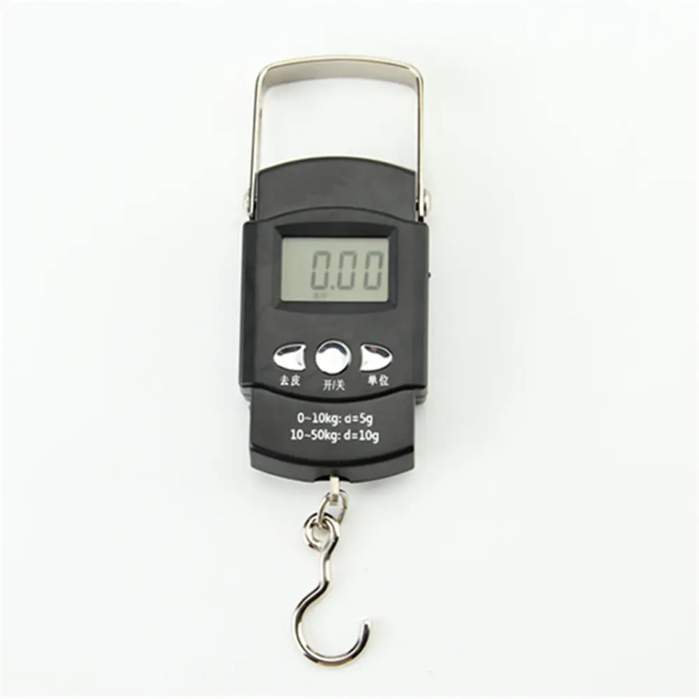 portable digital electronic travel luggage hook weighing scale with tape measure