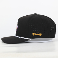 Casquettes de golf sportives à 5 panneaux avec patch brodé, casquettes de baseball imperméables, gorras avec cordon, motif de lettres sportives découpées au laser