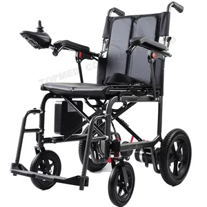 Rollstuhl mit lithium-akku platzsparend faltbarer leichtgewicht-Rollstuhl für Ältere mit fluglinien-zugelassen