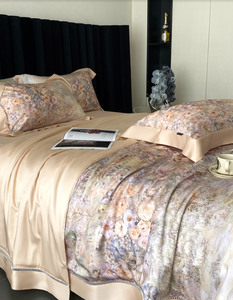 Thanh lịch phong cách Pháp màu hồng hoa in <span class=keywords><strong>Tencel</strong></span> <span class=keywords><strong>bedding</strong></span> Set cho một giấc ngủ mùa hè mơ mộng - Product Image 5