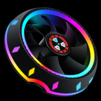Ventilateur de refroidissement silencieux LED RGB pour ordinateur de bureau, radiateur Radiato, refroidissement coloré pour Intel 115X AMD