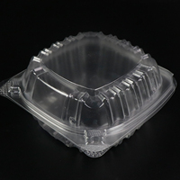Récipient alimentaire à clapet pour microgreens vivants avec couvercles d'étanchéité Boîte en plastique transparente pour animaux de compagnie 5X5X3 pouces