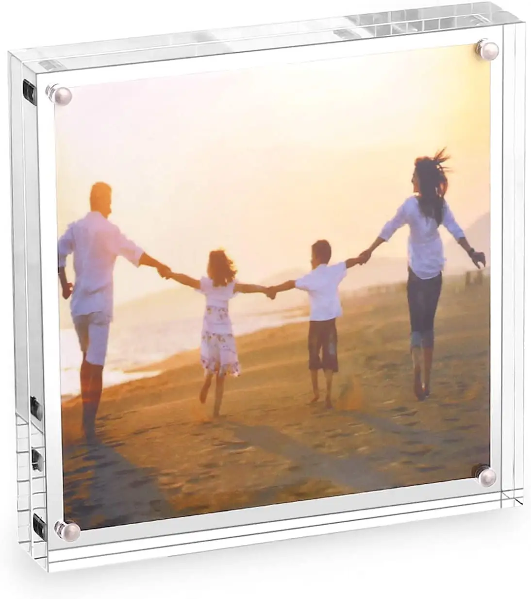 5x7 Zoll Acryl Bilderrahmen Desktop rahmenlose Foto rahmen mit magnetischem doppelseitigem Transparent