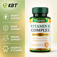 Compléments de Vitamine B Complexe en Gros de l'Usine GMP, Comprimés de Vitamine B Complexe, Marque Privée, Faible MOQ