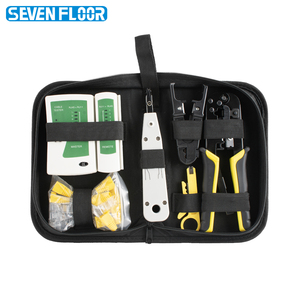 CAT5 Network Tool <strong>Set</strong> with Rj11/45 <strong>Crimping</strong> Pliers Tester and Ratchet Pliers Combination Tool - Product Image 1