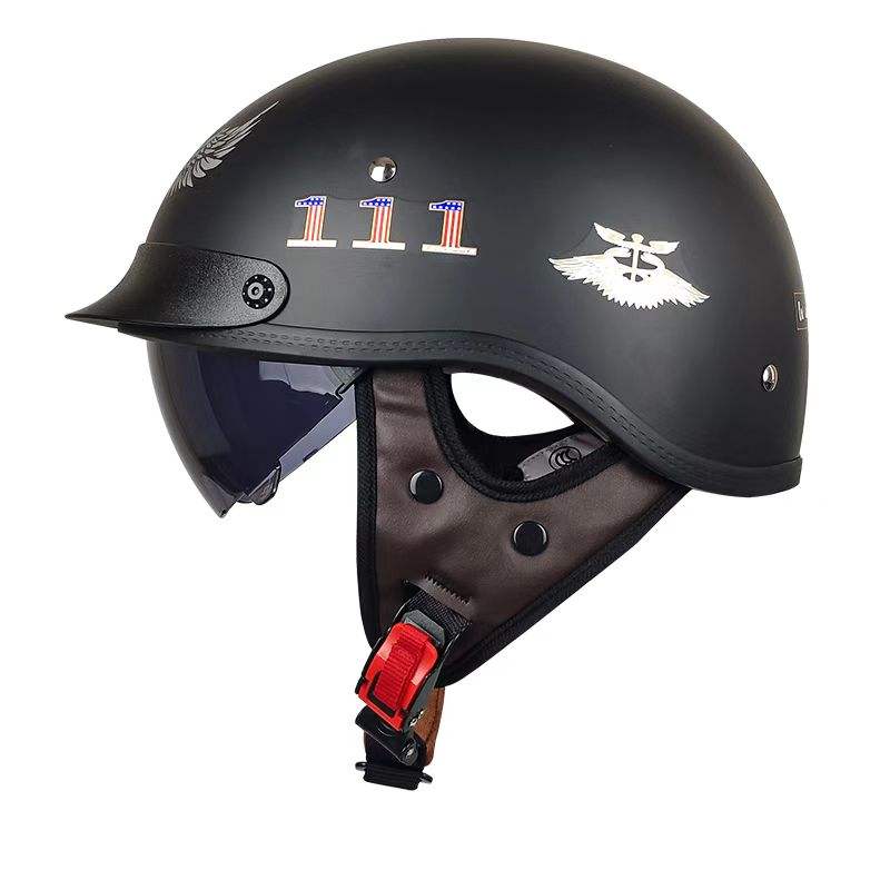 Casco Moto Mezza Calotta Retrò - Approvato DOT, Stile Tedesco - Foto 6