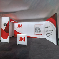 Modulaire 10x10 ft Portable Seg LED Publicité Boîte à Lumière Rétro-Éclairé Salon Stand Affichage pour Expositions Foires