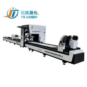 Tuosheng Fiber Cnc Laser Stainless Steel Pipe Cutting Machine Metal Steel Round And Square Tube Cutter For Sale