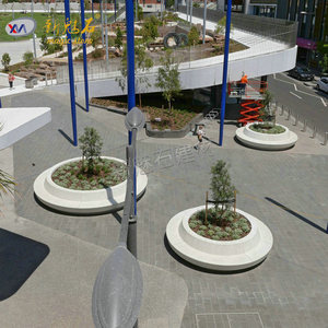 Nouvelle jardinière ovale en GRC personnalisée Magic Stone, 3 cm d'épaisseur, pour aménagement paysager de place publique - Product Image 4