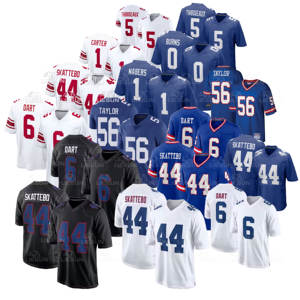 Футбольная форма для мужчин 2026 года, быстрая доставка, Нью-Йорк, американский футбол, 6 Dart 44 Skattebo, высококачественная прошитая футболка с короткими рукавами - Product Image 1