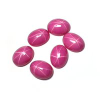 Cabochons en saphir, pierre précieuse naturelle, diamant, étoile, ample, ovale, coupe rouge, rose, saphir, étoile