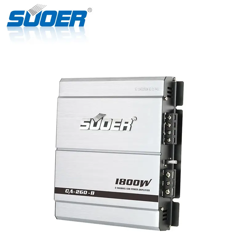 Suoer เครื่องขยายเสียง CA-260-B,เครื่องขยายเสียงรถยนต์2ช่องสัญญาณ Ab Class 12V แอมป์รถยนต์เกาหลี