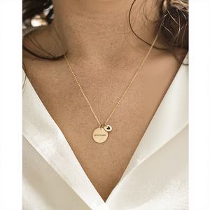 Collar de cadena de clavícula de una sola capa de acero inoxidable chapado en oro y titanio para mujer, a la moda, venta al por mayor - Product Image 1