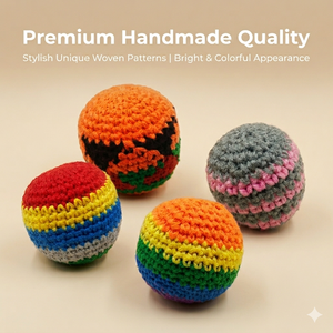 Ballons Hacky Sack au crochet personnalisés, faits main pour fêtes d'Halloween, pour le coup et le jonglage, couleurs assorties, vente en gros - Product Image 2