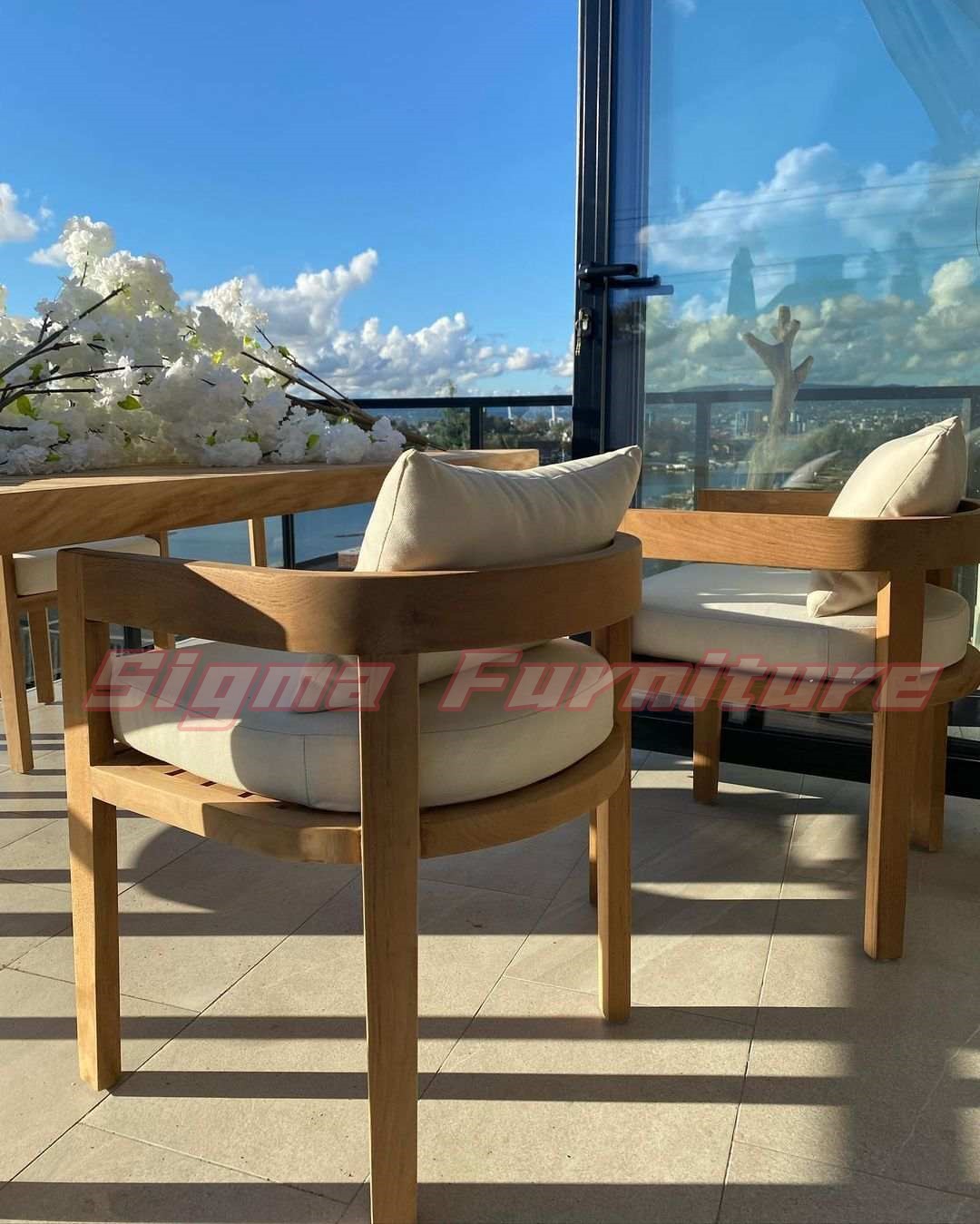 High quality modern outdoor furniture set outdoor furniture solid teak wood sofa patio luxury garden sofa