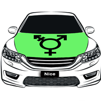 Housse de capot de voiture personnalisée en polyester, motif arc-en-ciel Gay Straight Ally, pour exposition automobile, aménagement de stand et protection solaire temporaire extérieure