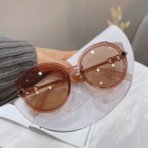 Gafas de Sol de celebridades en línea para mujer Street Beat TIDE <span class=keywords><strong>Disco</strong></span> gafas de sol de playa a prueba de rayos UV verano personalidad moda cara pequeña - Product Image 3
