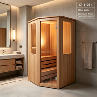 Sauna infrarouge en bois de cèdre de luxe, best-seller pour la maison et le bien-être, avec porte en verre trempé de 8 mm