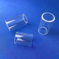 Tube en quartz de silice fondue HM, cylindre en verre transparent, tube en quartz transparent résistant aux hautes températures pour laboratoire UV