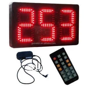 Godrelish display led de balcão, alto brilho de 4 ", 3 segmentos vermelhos, 7 segmentos