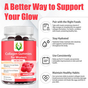 Gomitas de Biotina y Colágeno Extra Fuertes para Mujeres, Gomitas con Colágeno de Pescado, Biotina para el Cabello, la Piel y las Uñas, Gomitas de Belleza - Product Image 5