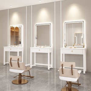 Sevilla Led <b>Mirror</b> Cabinet With Light Touch Switch <b>Rectangular</b> Wooden Modern Design For Commercial Salon Use - Product Image 3