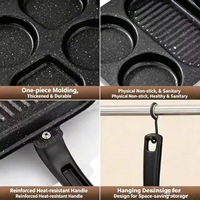 Poêle à frire double face en céramique antiadhésive écologique, machine à sandwichs en aluminium et acier inoxydable, diamètre 16 cm, compatible gaz et induction