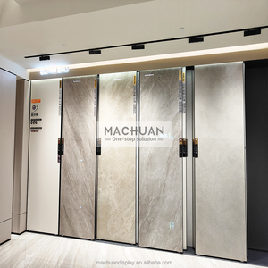 Machuan trượt tráng men tấm gạch hiển thị kệ cho showroom tấm đá cẩm thạch trình bày - Product Image 5