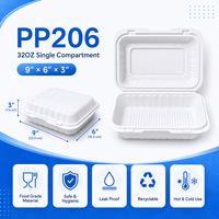 Contenants jetables TengChuang pour restaurant, boîtes alimentaires en PP de qualité alimentaire à 3 compartiments, boîtes à salade écologiques à emporter avec couvercles