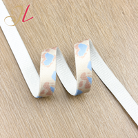 Bande élastique en polyamide douce à motif cœur de 11 mm, jacquard, pour soutien-gorge, lingerie, sous-vêtements, vêtements