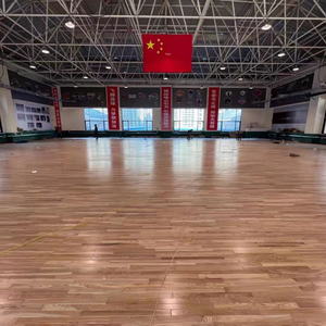 Bon marché, terrain <span class=keywords><strong>de</strong></span> basket et salle <span class=keywords><strong>de</strong></span> badminton pour les sports d'intérieur, plancher en bois d'érable à double quille, plancher <span class=keywords><strong>de</strong></span> bois franc antidérapant pour les gymnases - Product Image 3