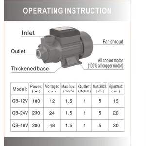 Haute levée KF-0 0.5hp monophasé électrique jardin <span class=keywords><strong>pompe</strong></span> d'irrigation haute pression Surface périphérique/Vortex <span class=keywords><strong>pompe</strong></span> à eau eau eau propre - Product Image 3